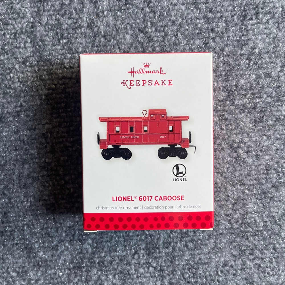 Hallmark Keepsake 2013 Lionel 6017 Caboose Metal Christmas Ornament Red 1957 Set
